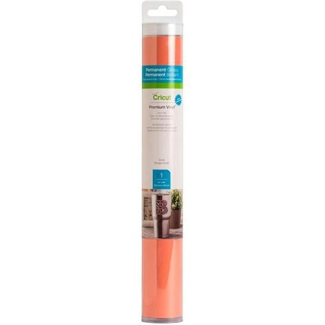 Cricut Premium Vinyl Removable 30x120cm (Coral); Ideal for making removable Decals labels home decor media covers and other DIY projects! Cut intricate images that adhere but leave behind no stubborn residue; This package contains one 12x48 inch roll of vinyl